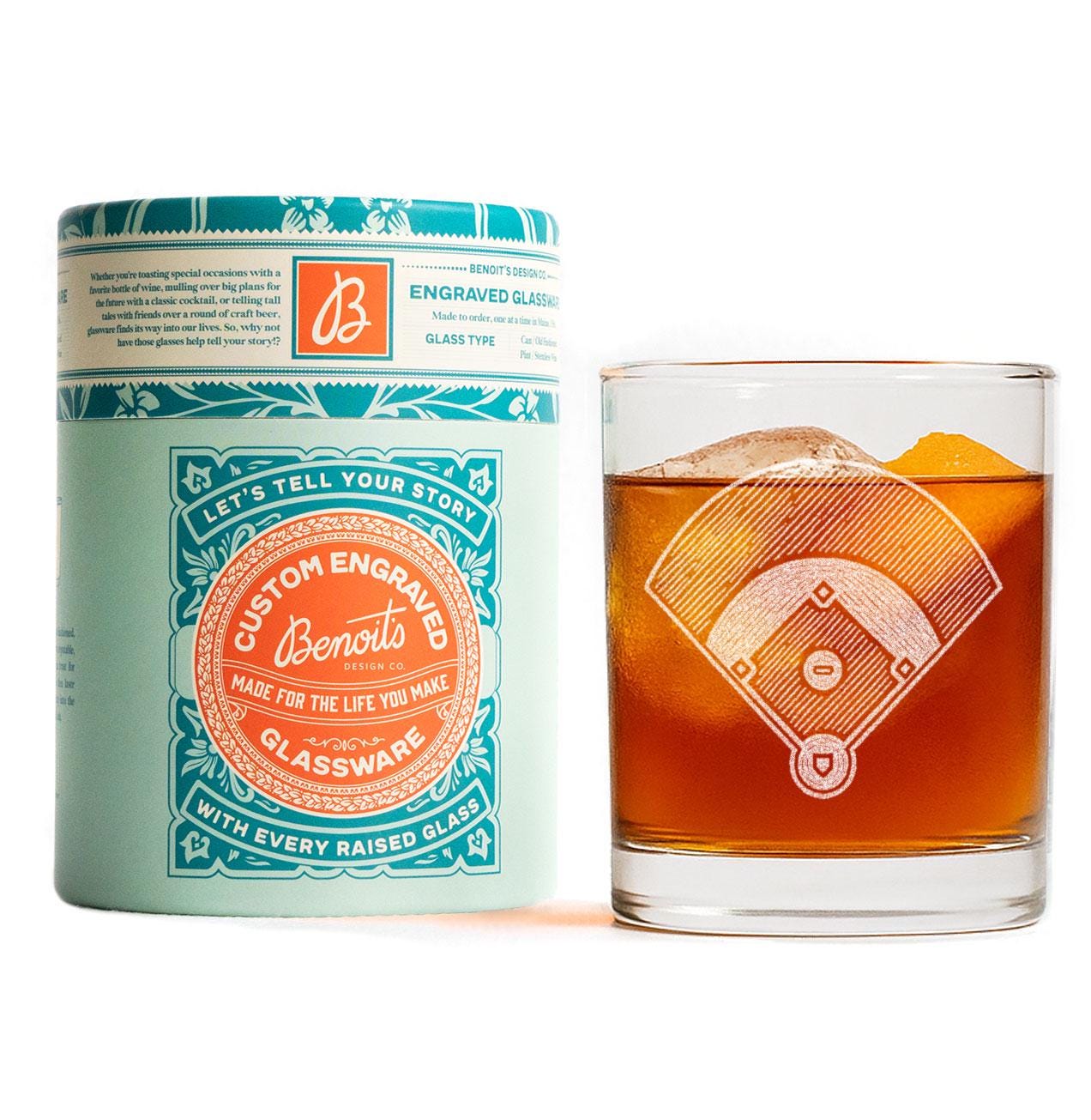 Baseball Diamond Glasses