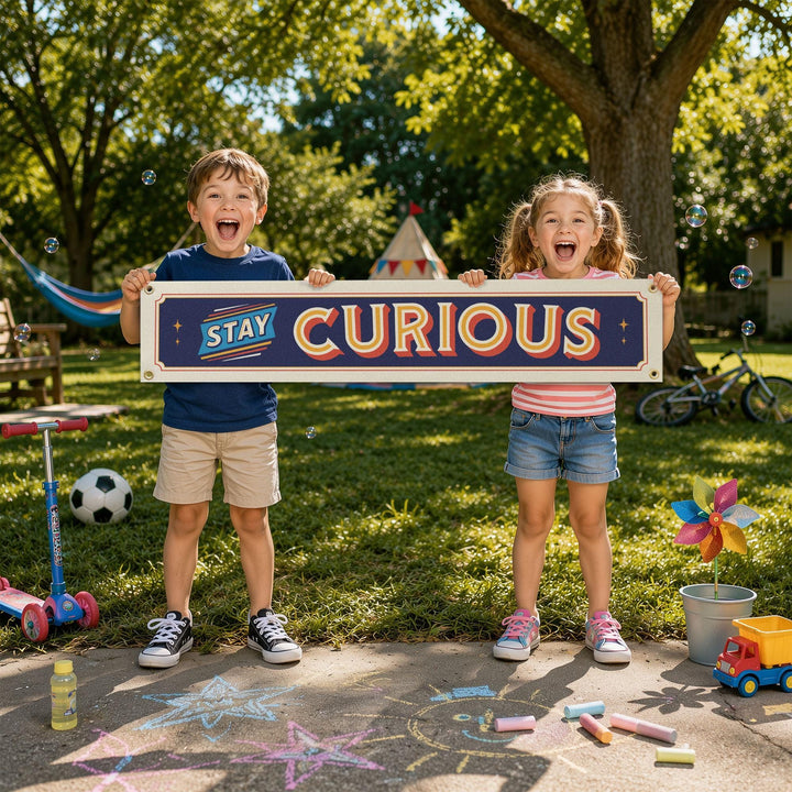 Stay Curious Felt Banner