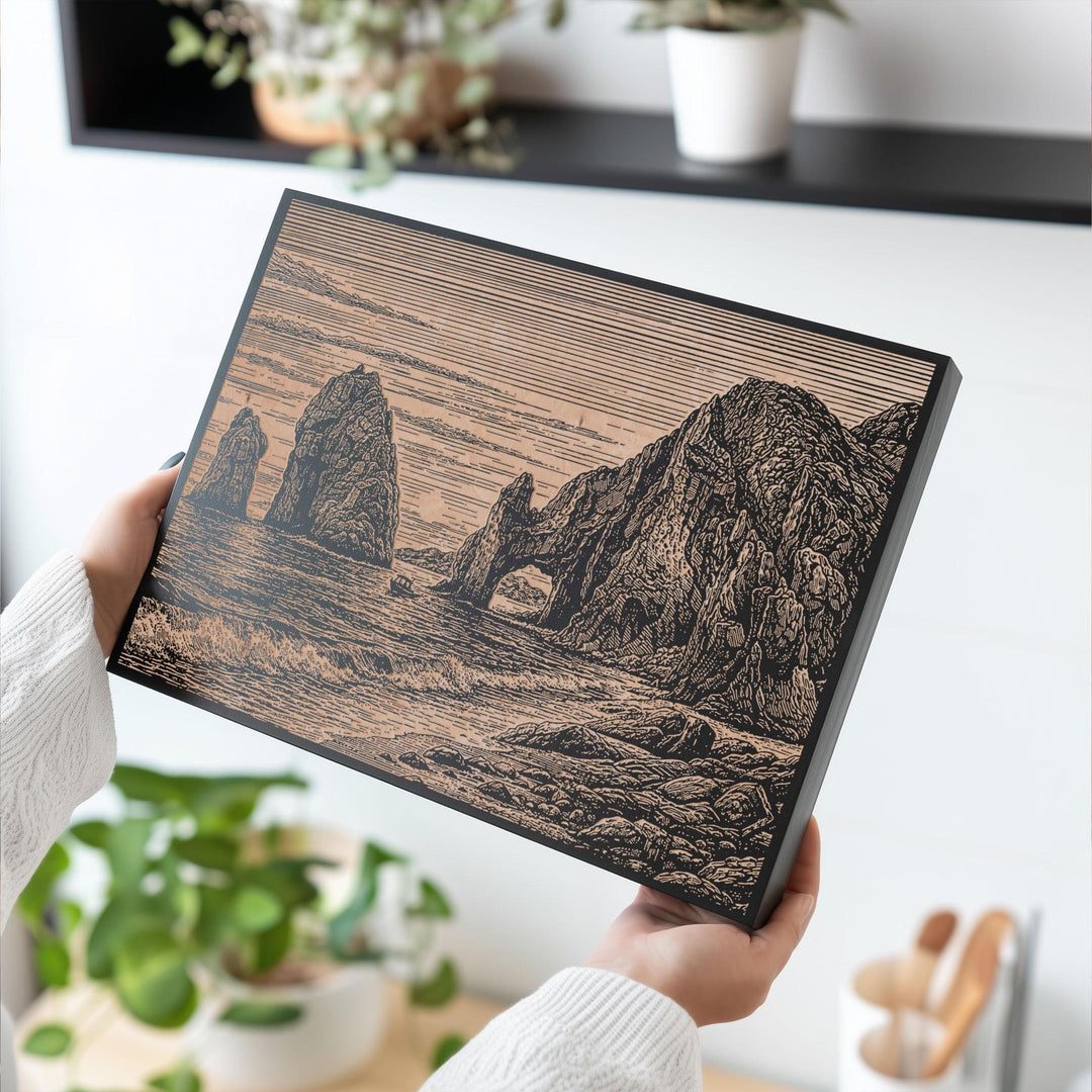 El Arco Cabo Engraved Birch Art Panel