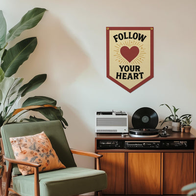 Follow Your Heart Felt Camp Flag