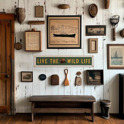 Live the Wild Life Felt Sign Banner