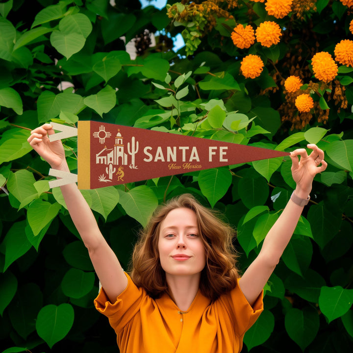 Santa Fe, New Mexico Felt Pennant