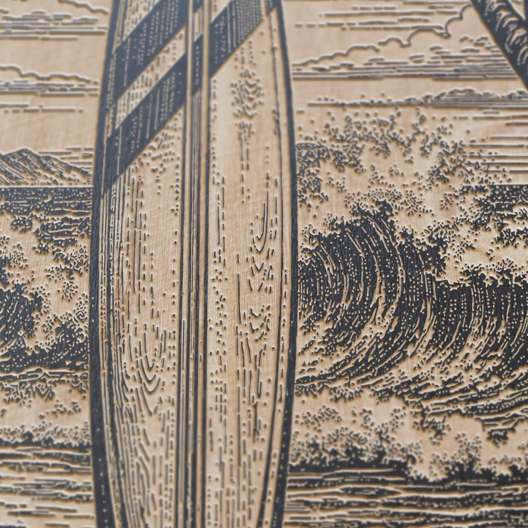 Beach Vibes Engraved Illustration