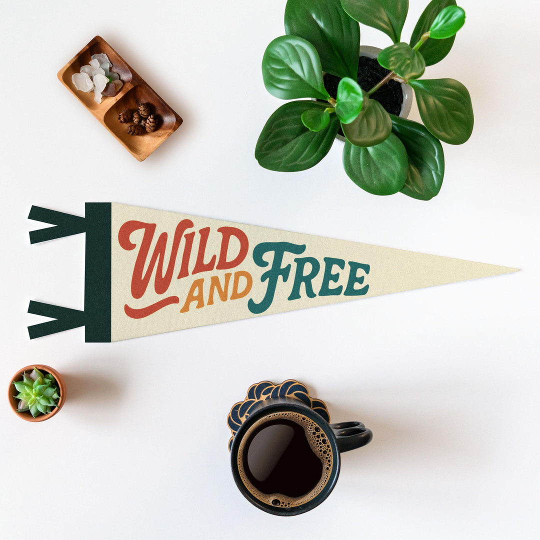 Wild and Free Felt Pennant