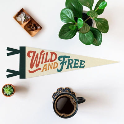 Wild and Free Felt Pennant