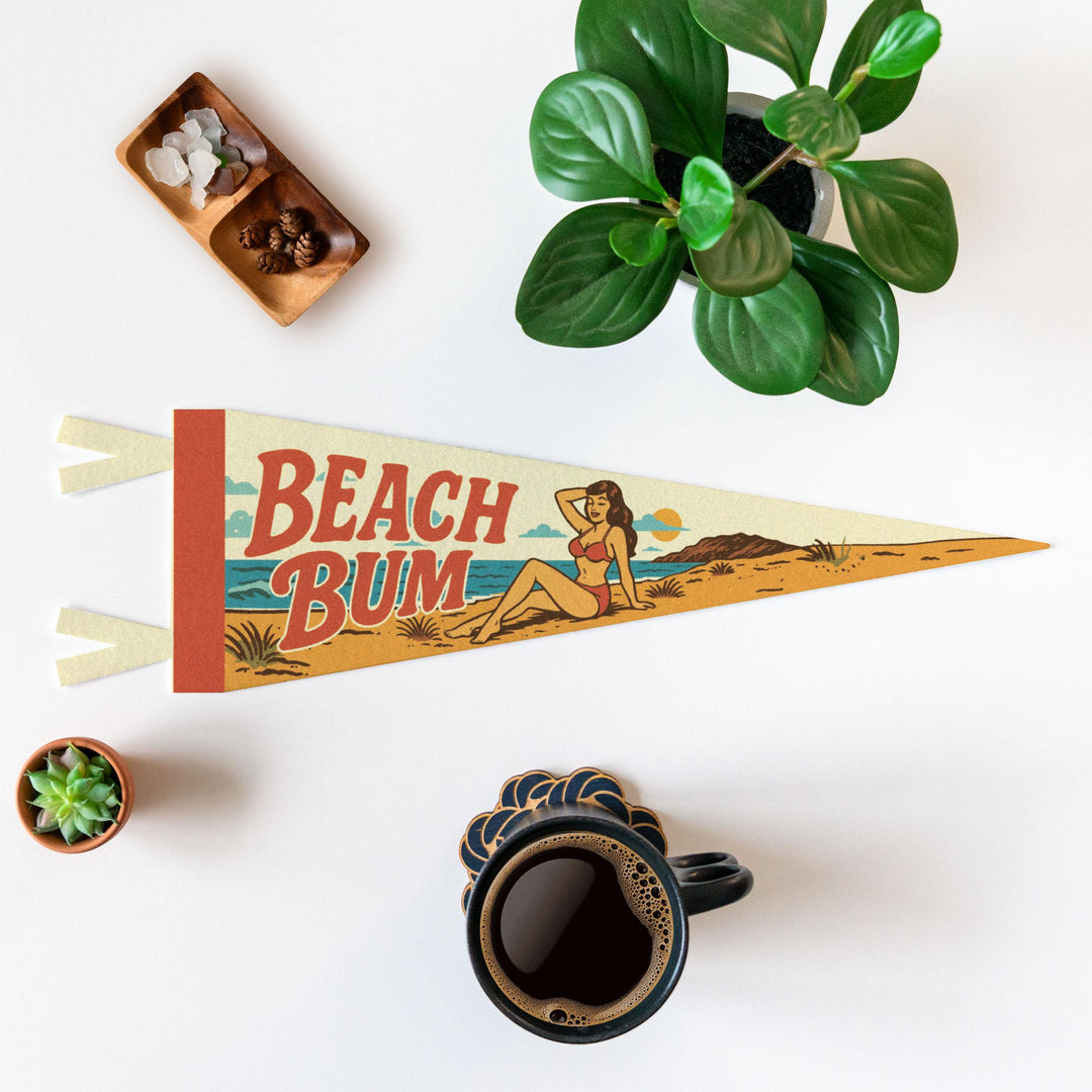 Beach Bum Felt Pennant