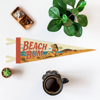 Beach Bum Felt Pennant