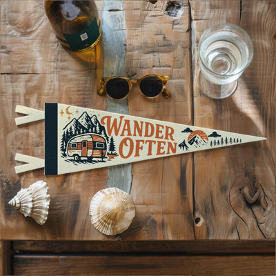 Wander Often Felt Pennant
