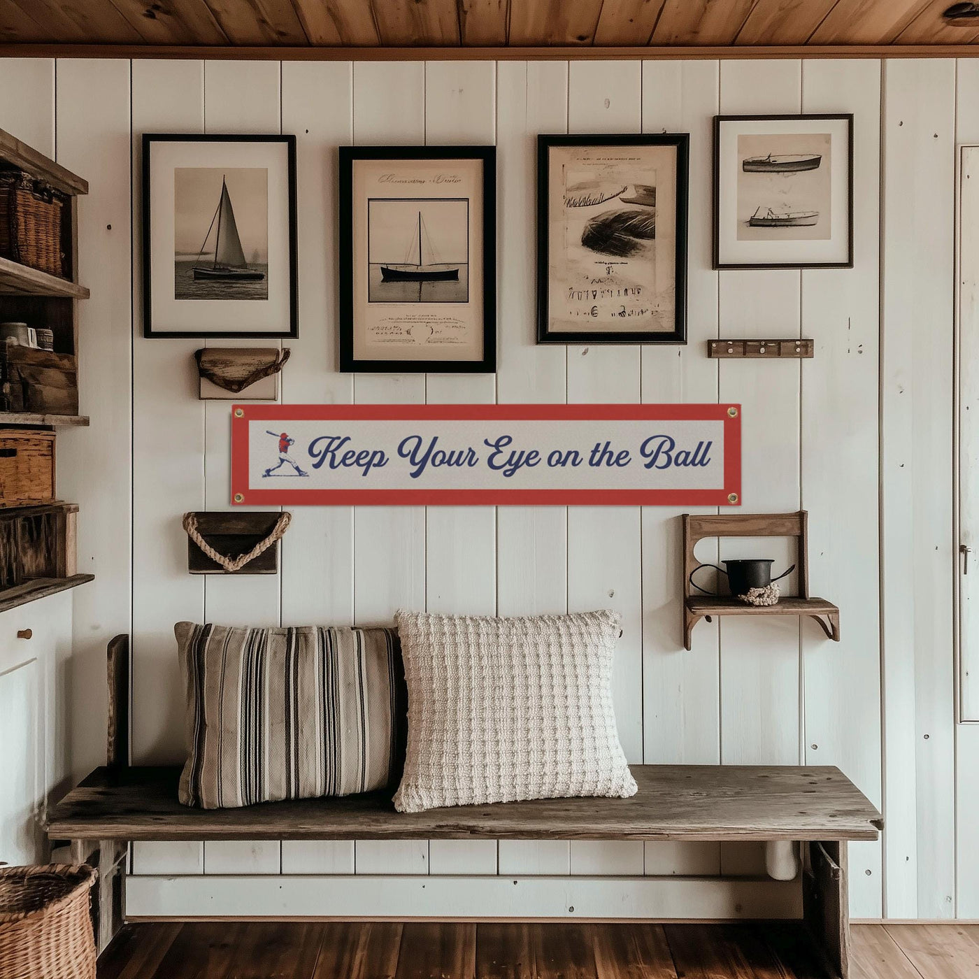 Keep Your Eye On The Ball Felt Sign Banner