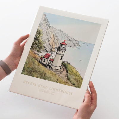 Heceta Head Lighthouse Oregon Wall Art Print