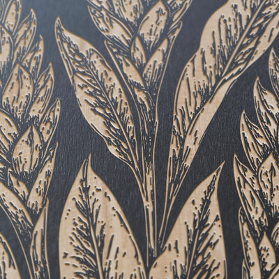 Paogo Floral Wall Art | Engraved Wood Lithograph Style Nature Illustration, Plant Flower Painting Mothers Gift, Vintage American Samoa Art