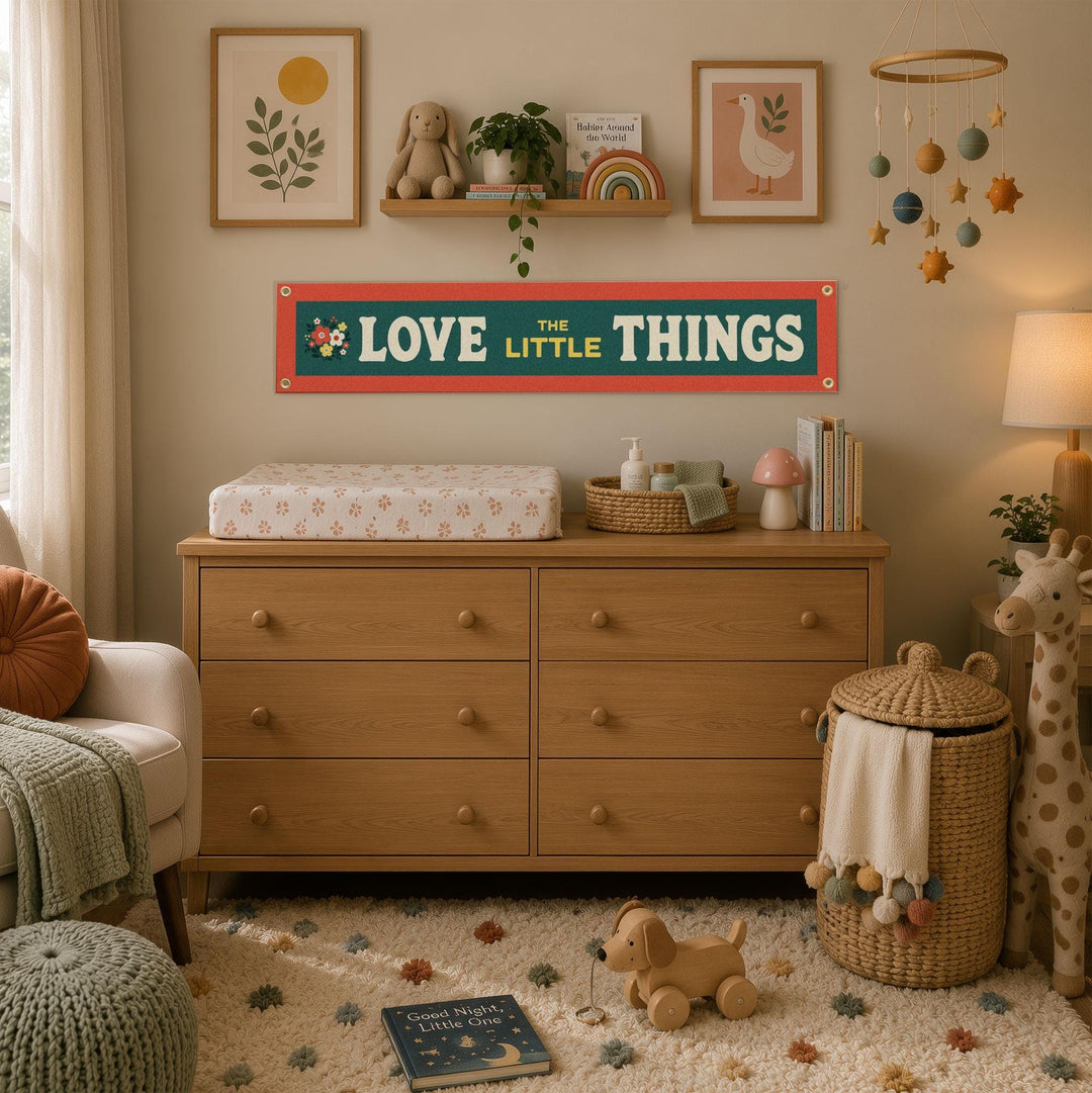 Love The Little Things Felt Banner