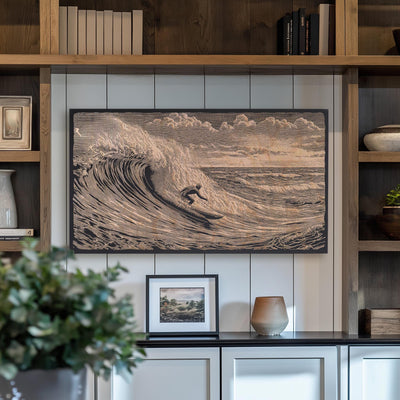 Surfer Riding Wave Art