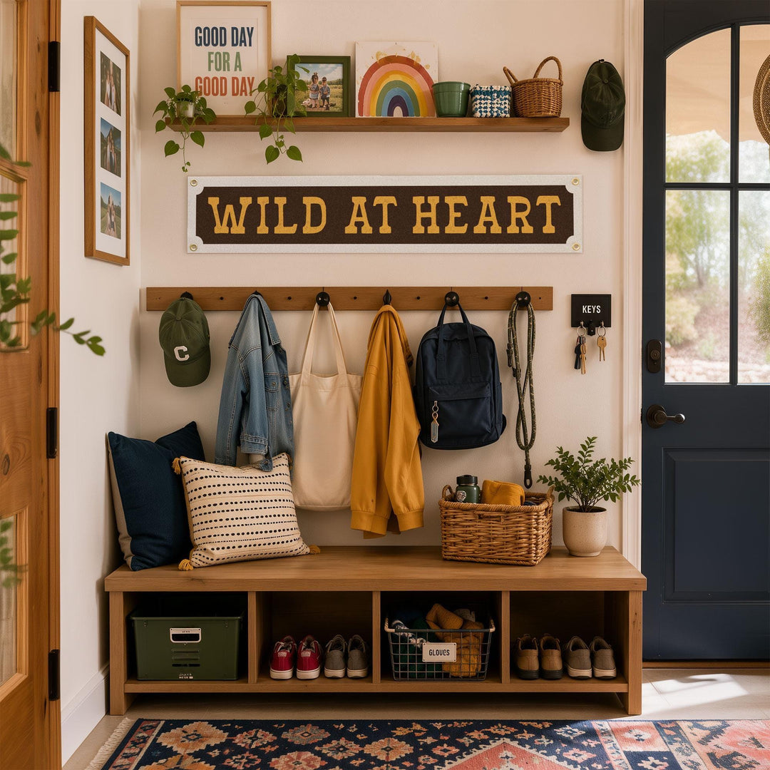 Wild at Heart Felt Banner