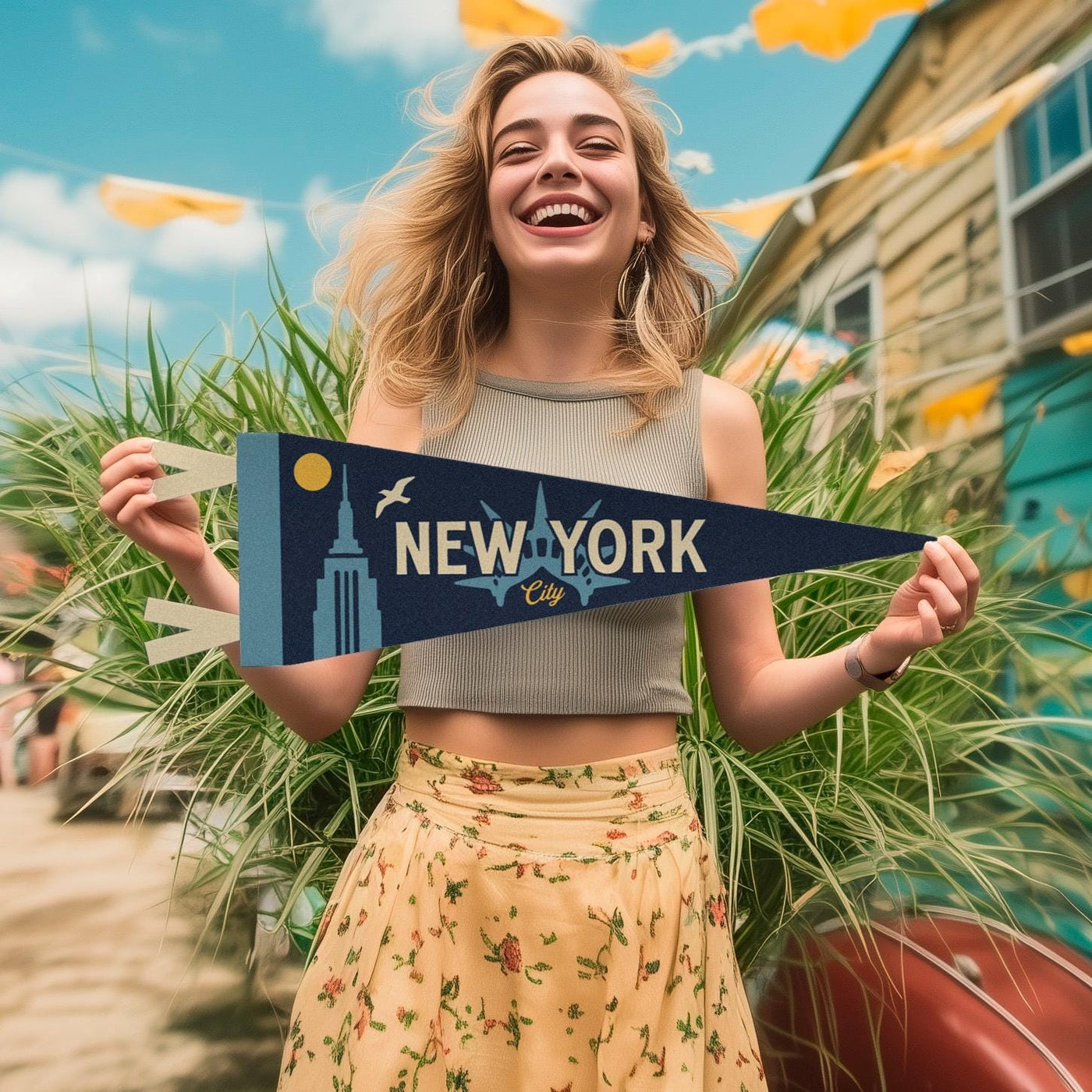 New York City, New York Felt Pennant