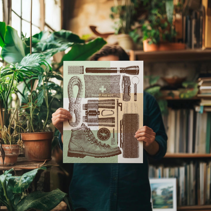Great Outdoors Flatlay Print