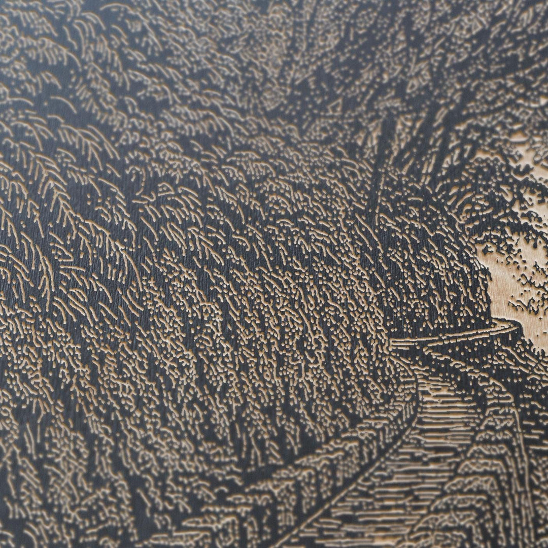 Madeira Portugal Levada Path Engraved Birch Art Panel