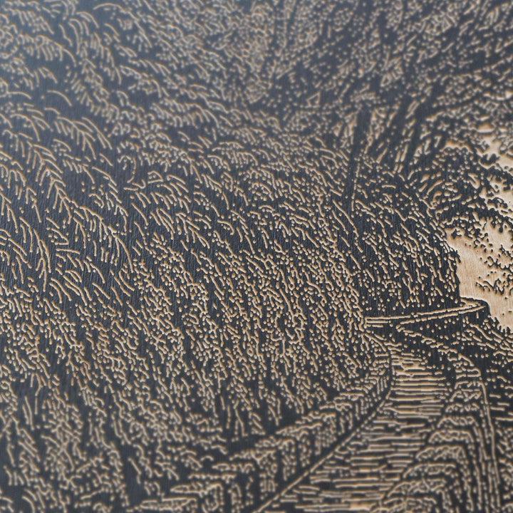 Madeira Portugal Levada Path Engraved Birch Art Panel