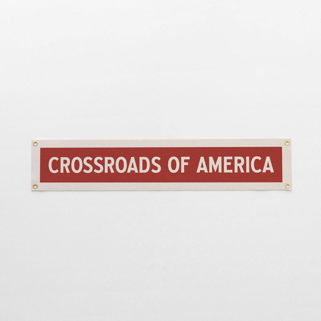 Crossroads Of America Felt Sign Banner