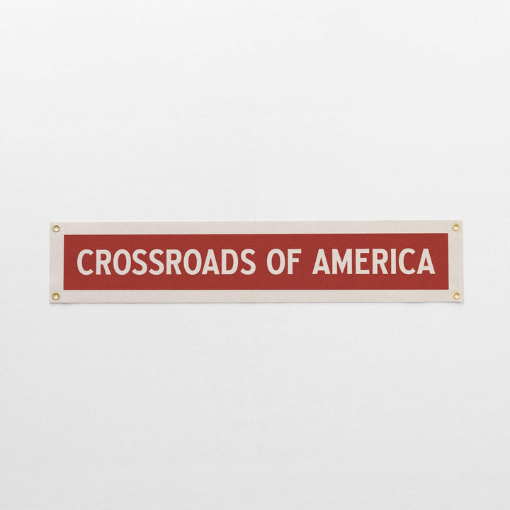 Crossroads Of America Felt Sign Banner