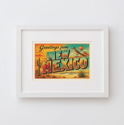 New Mexico Postcard Art Print