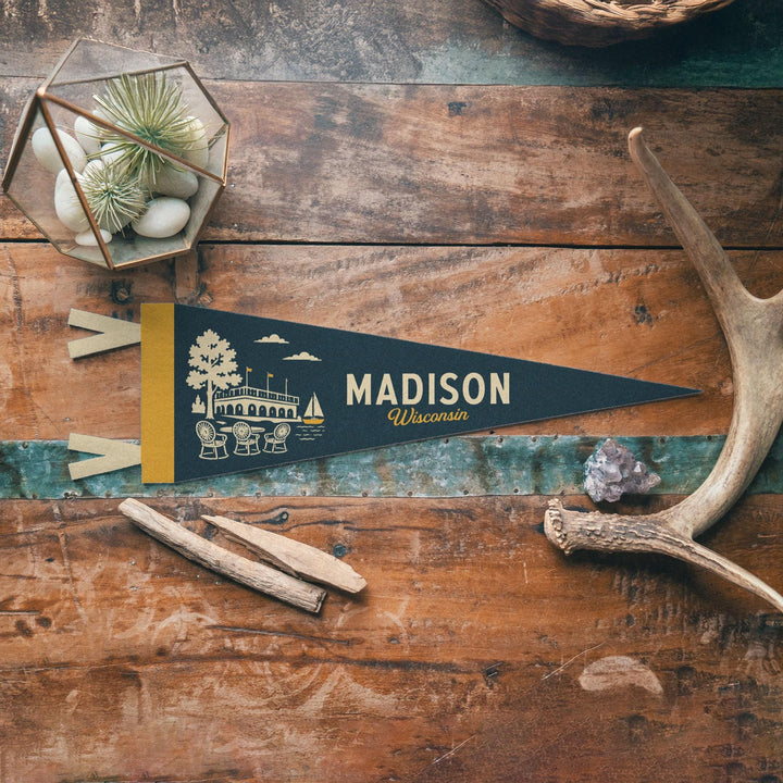 Madison Wisconsin Felt Pennant