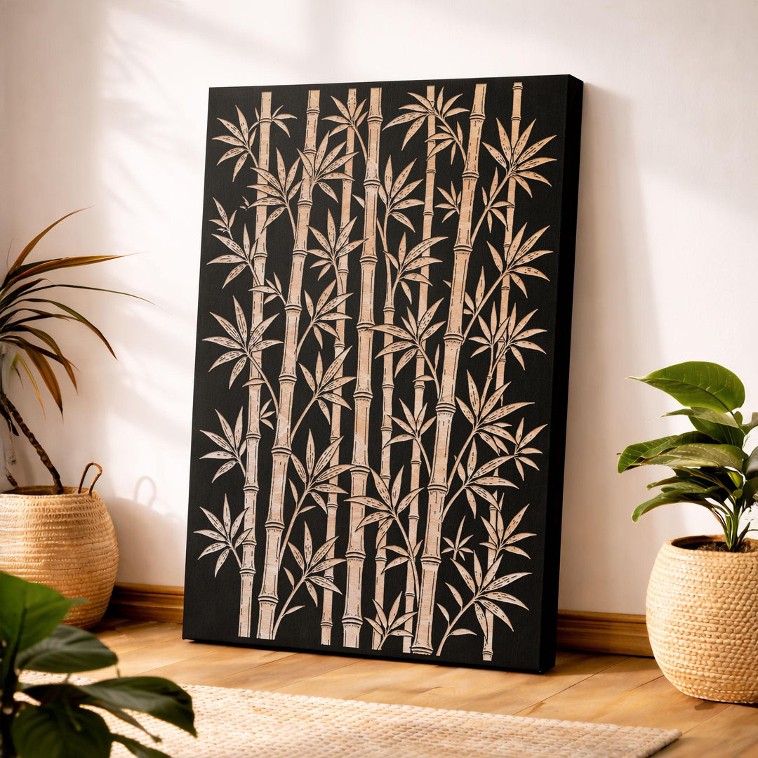 Bamboo Engraved Birch Art Panel