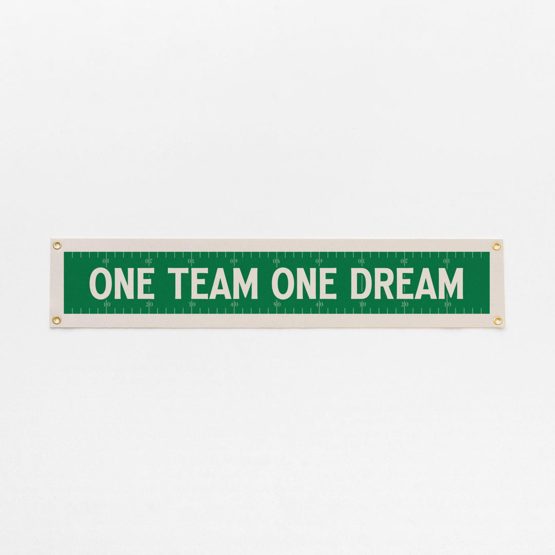 One Team One Dream Felt Football Banner