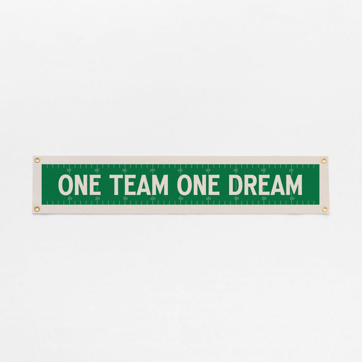 One Team One Dream Felt Football Banner