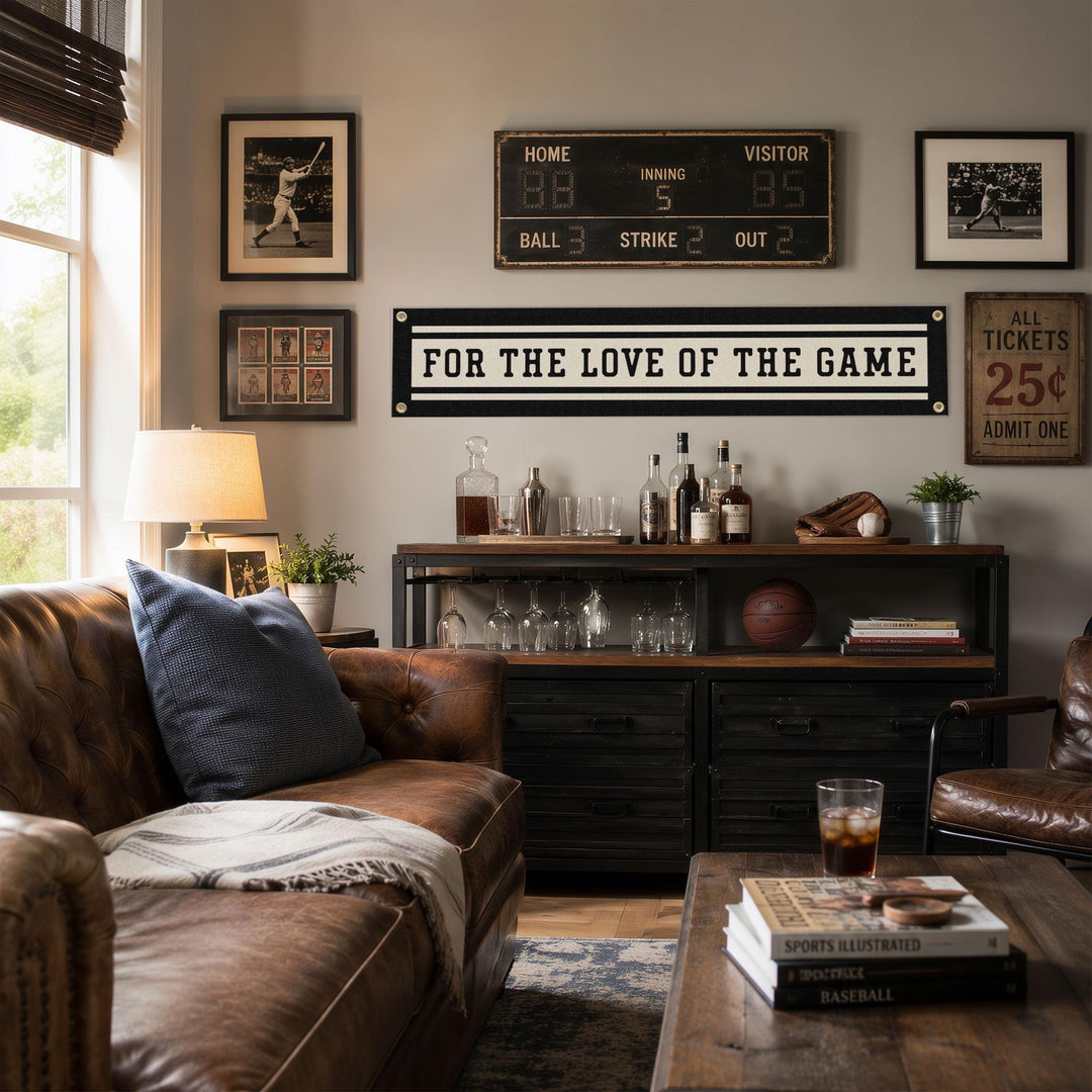 For the Love of the Game Felt Banner