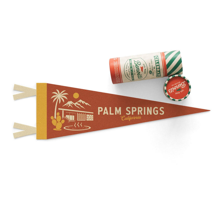 Palm Springs California Felt Pennant