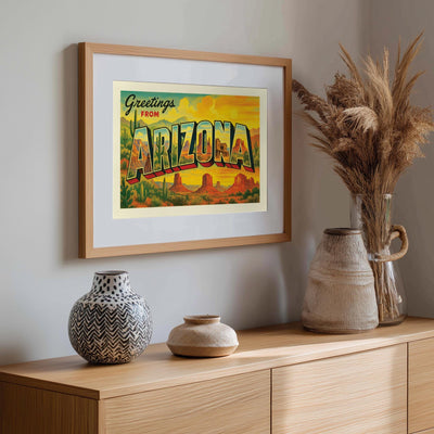 Arizona Postcard Art Print