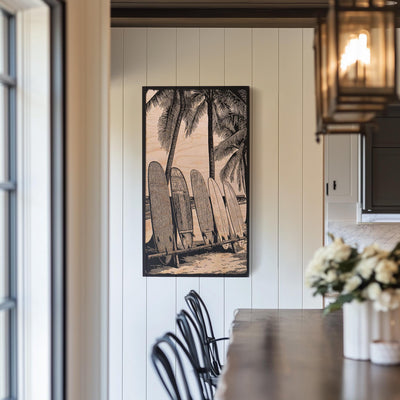 Surf Boards and Palm Trees Wall Art