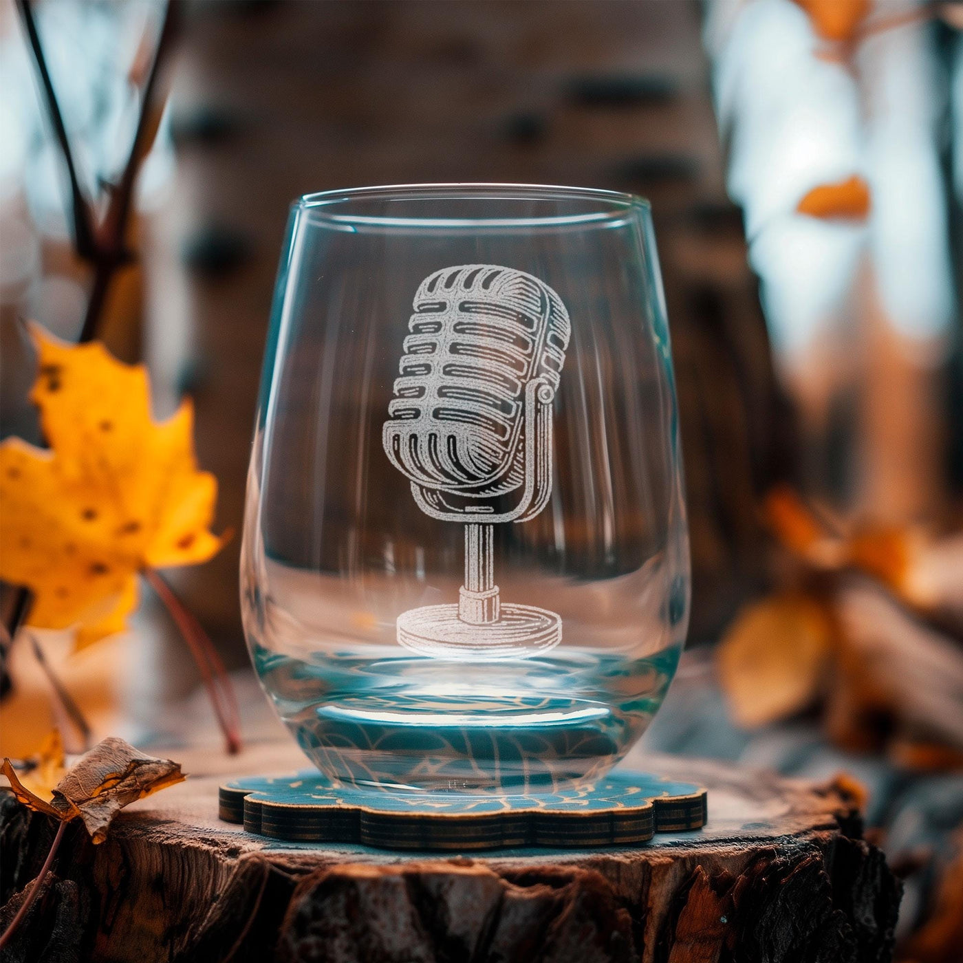 Vintage Microphone Glass