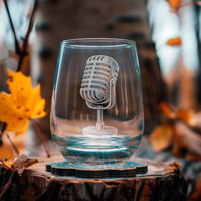 Vintage Microphone Glass