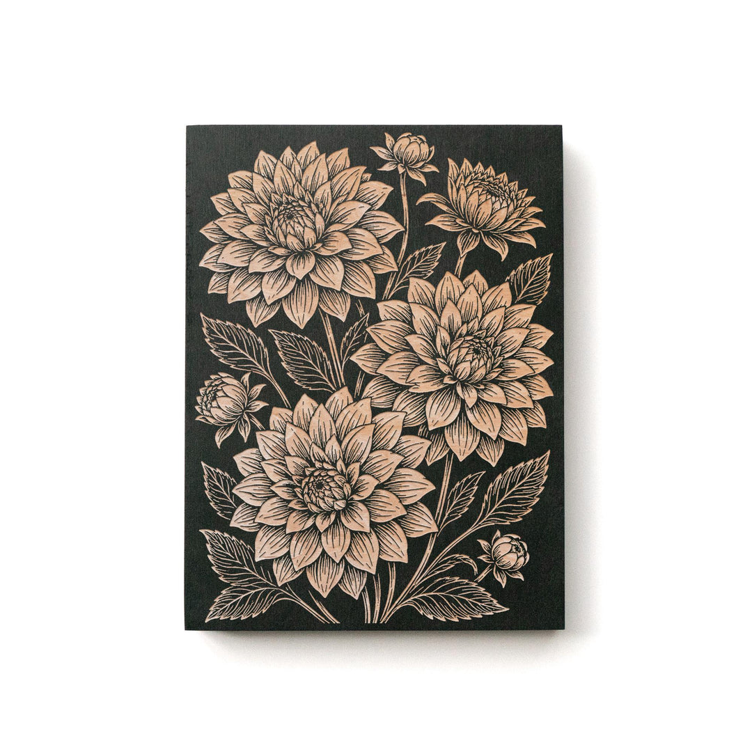 Dahlia Engraved Birch Art Panel