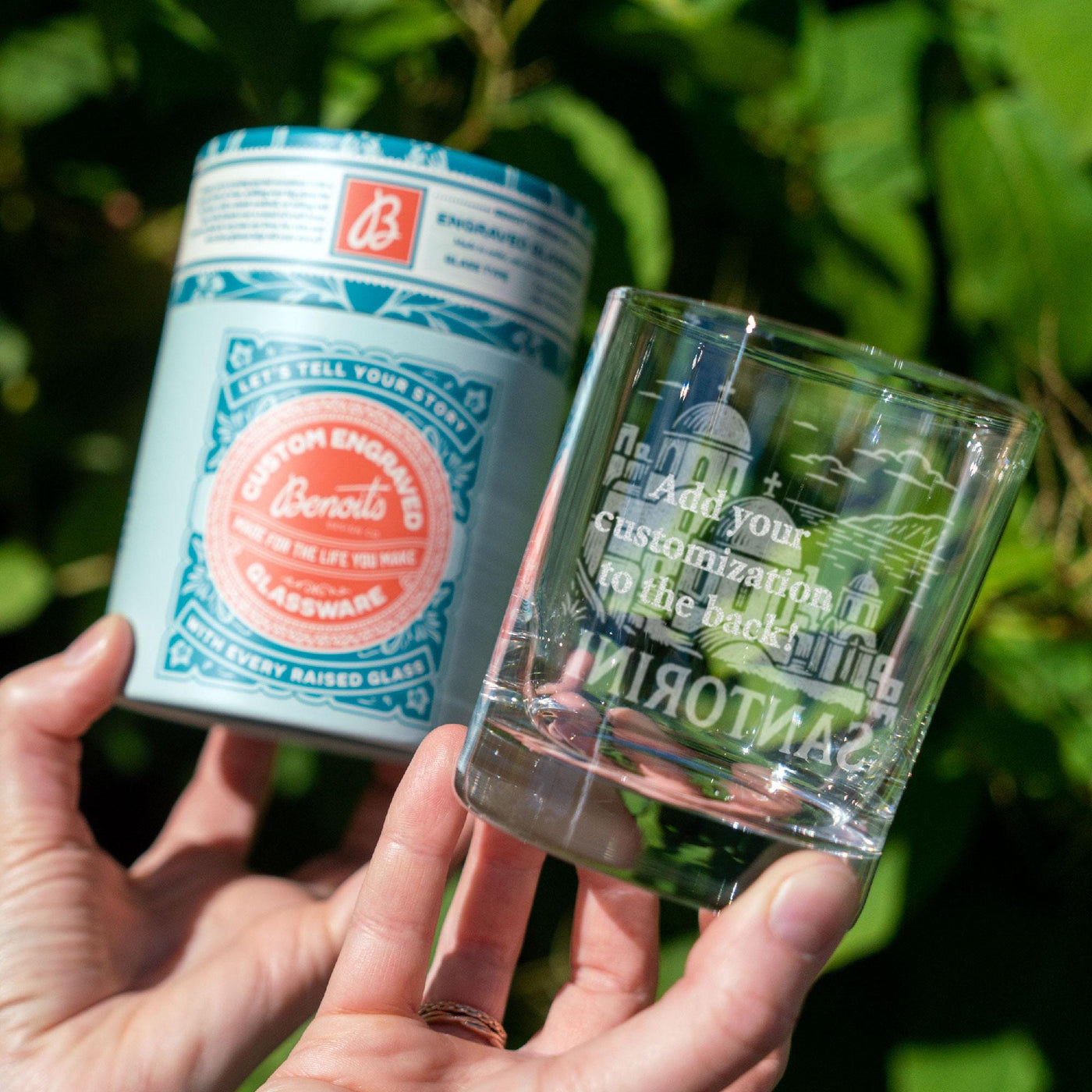 Santorini Greece Glass