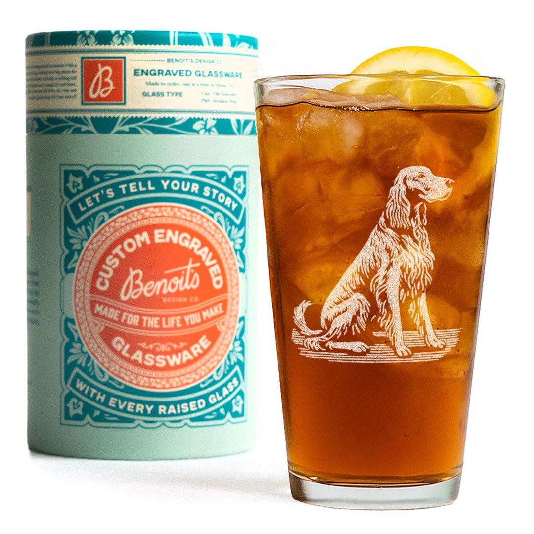 Irish Setter Customizable Dog Glasses