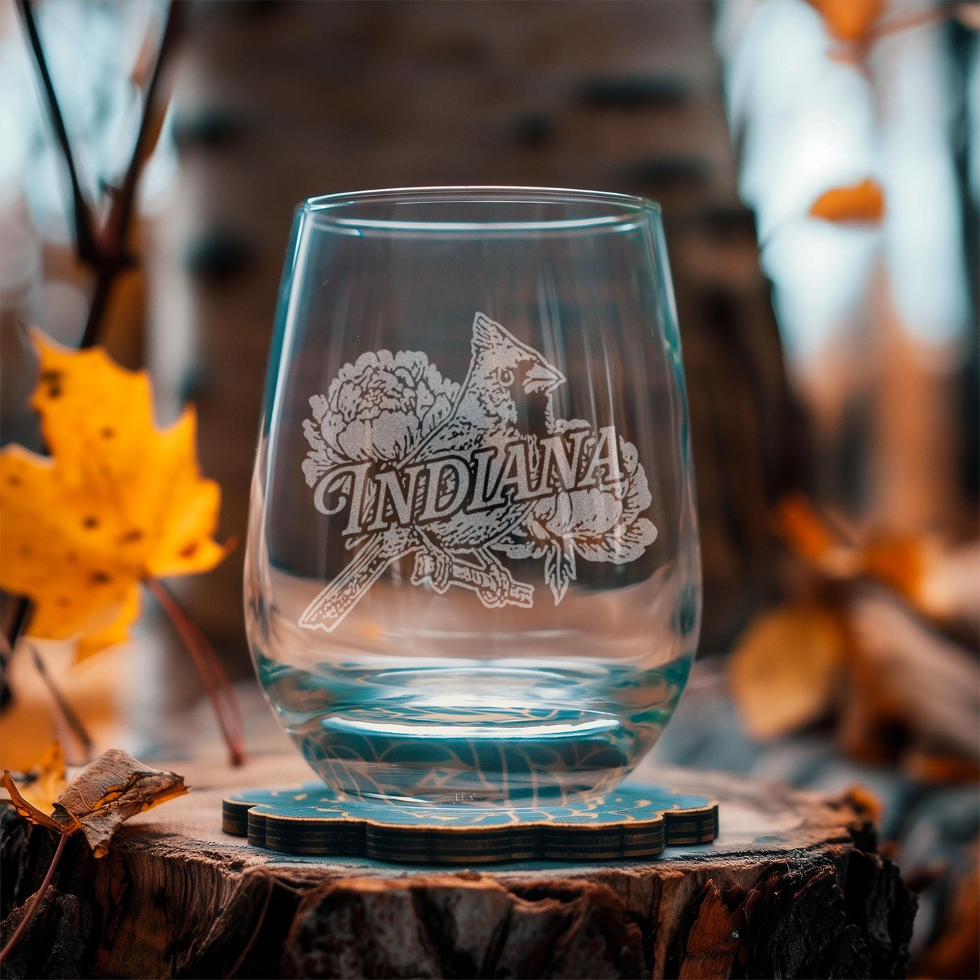Indiana State Bird Glasses