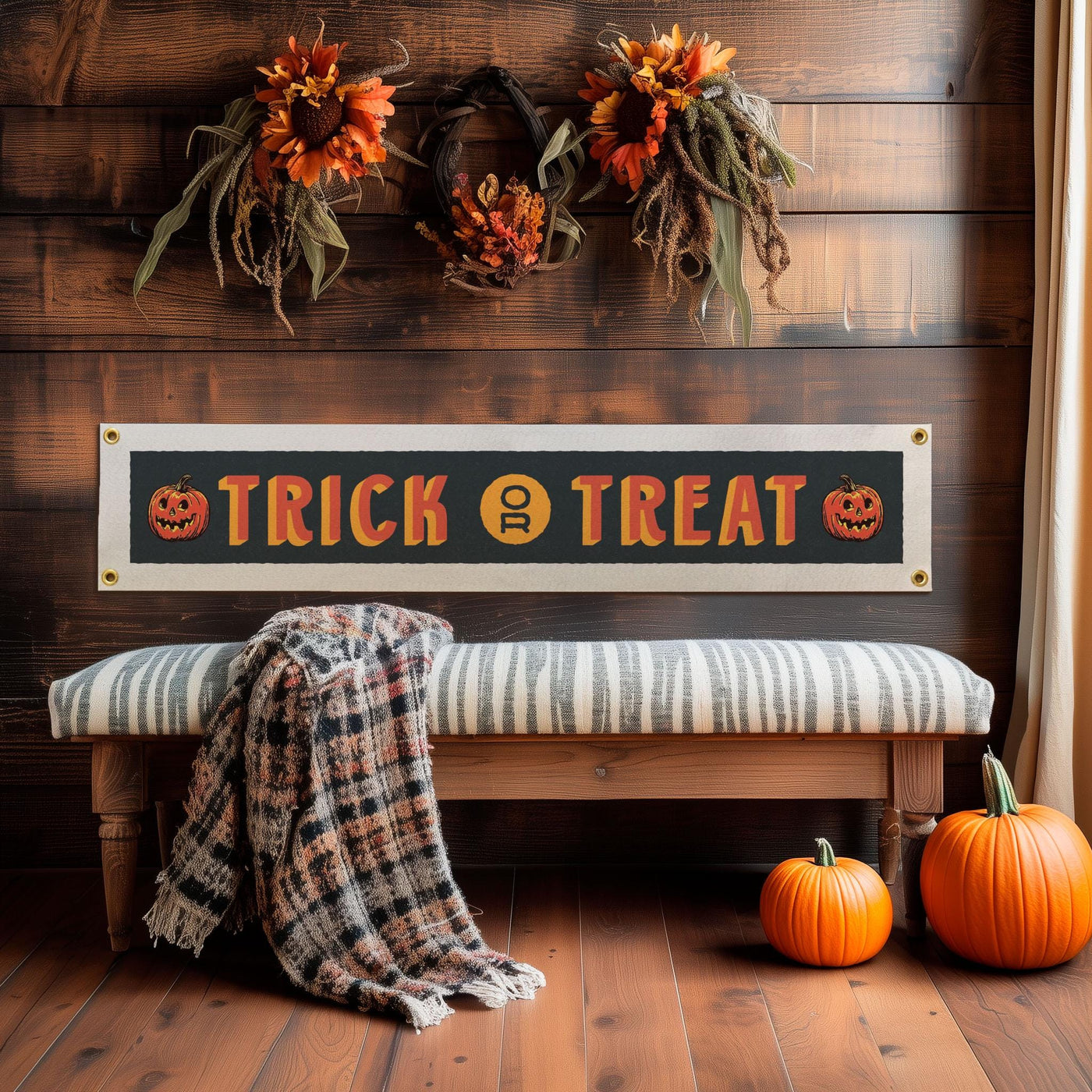 Trick or Treat Felt Sign Banner