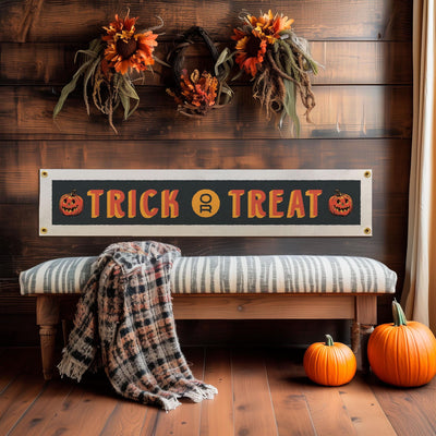 Trick or Treat Felt Sign Banner