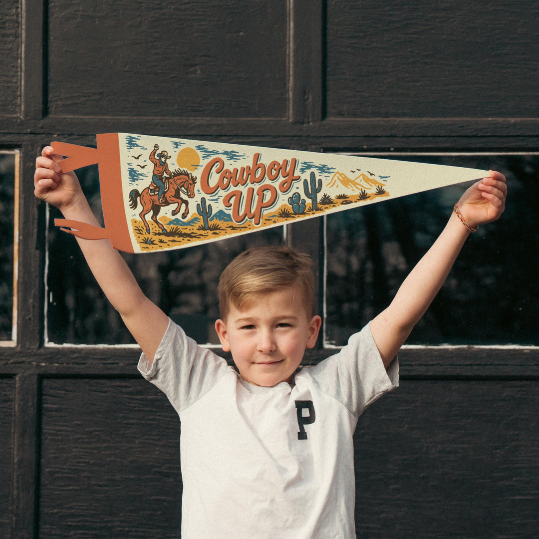 Cowboy Up Felt Pennant