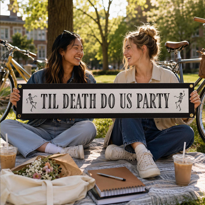 Til Death Do Us Party Felt Banner