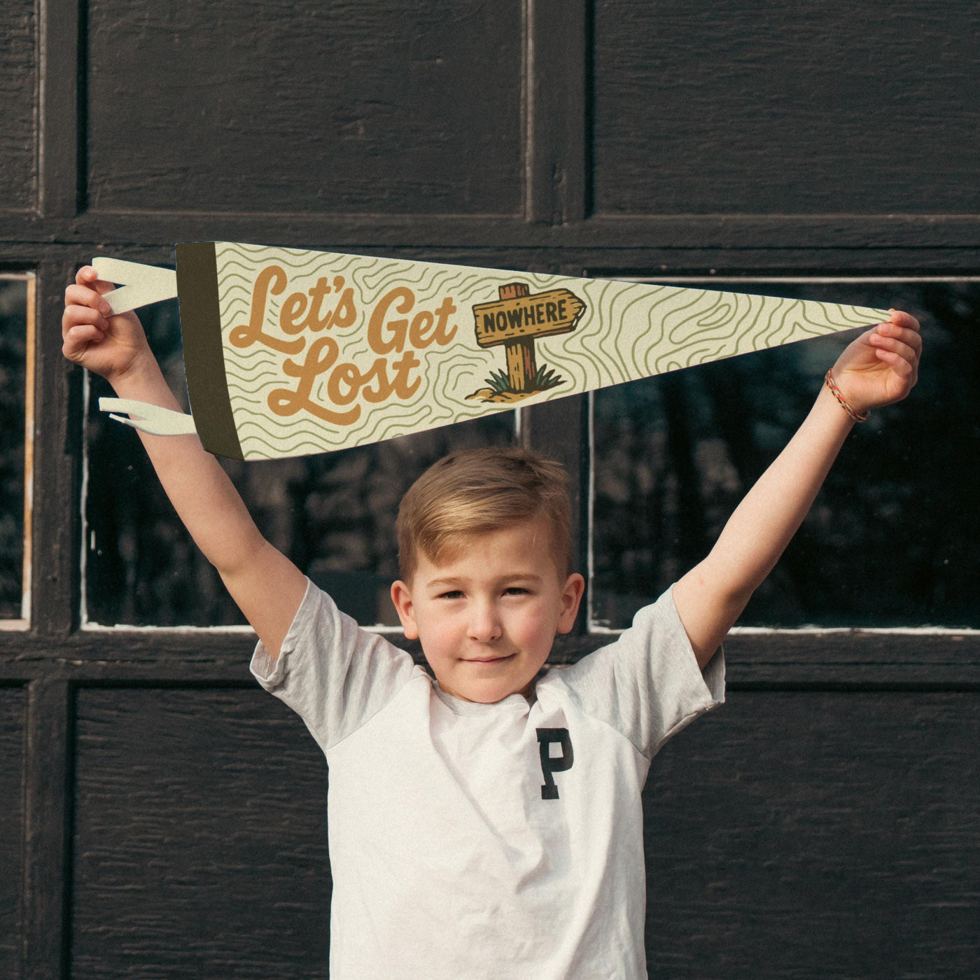 Let's Get Lost Felt Pennant