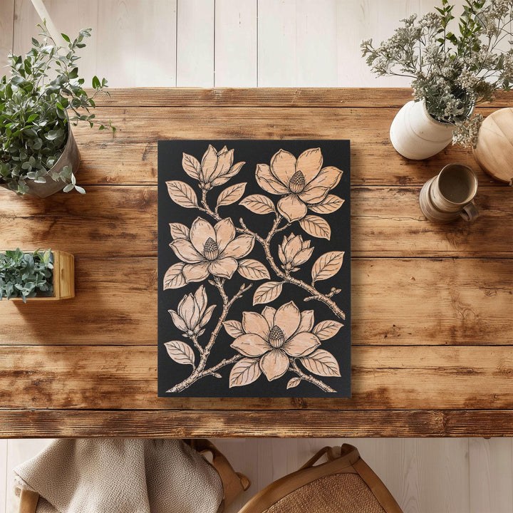 Southern Magnolia Engraved Birch Art Panel