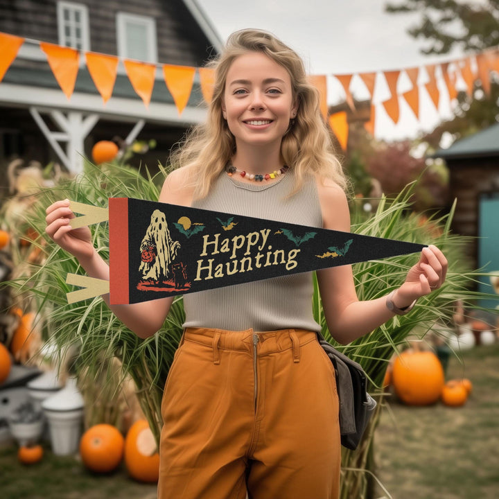 Happy Haunting Felt Pennant