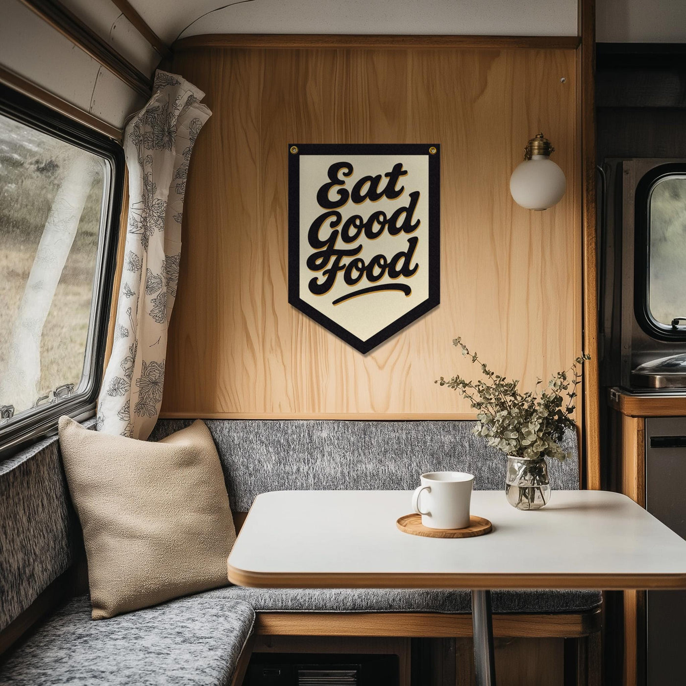 Eat Good Food Felt Camp Flag