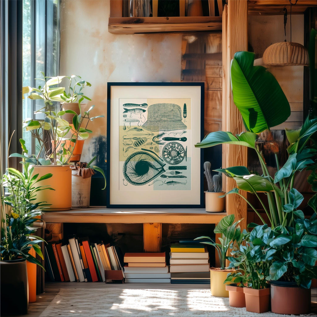 Fishing Flatlay Print