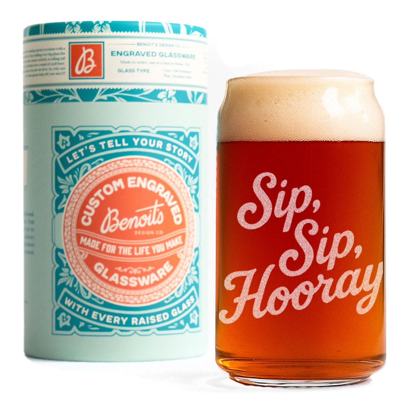 Sip Sip Hooray Glass