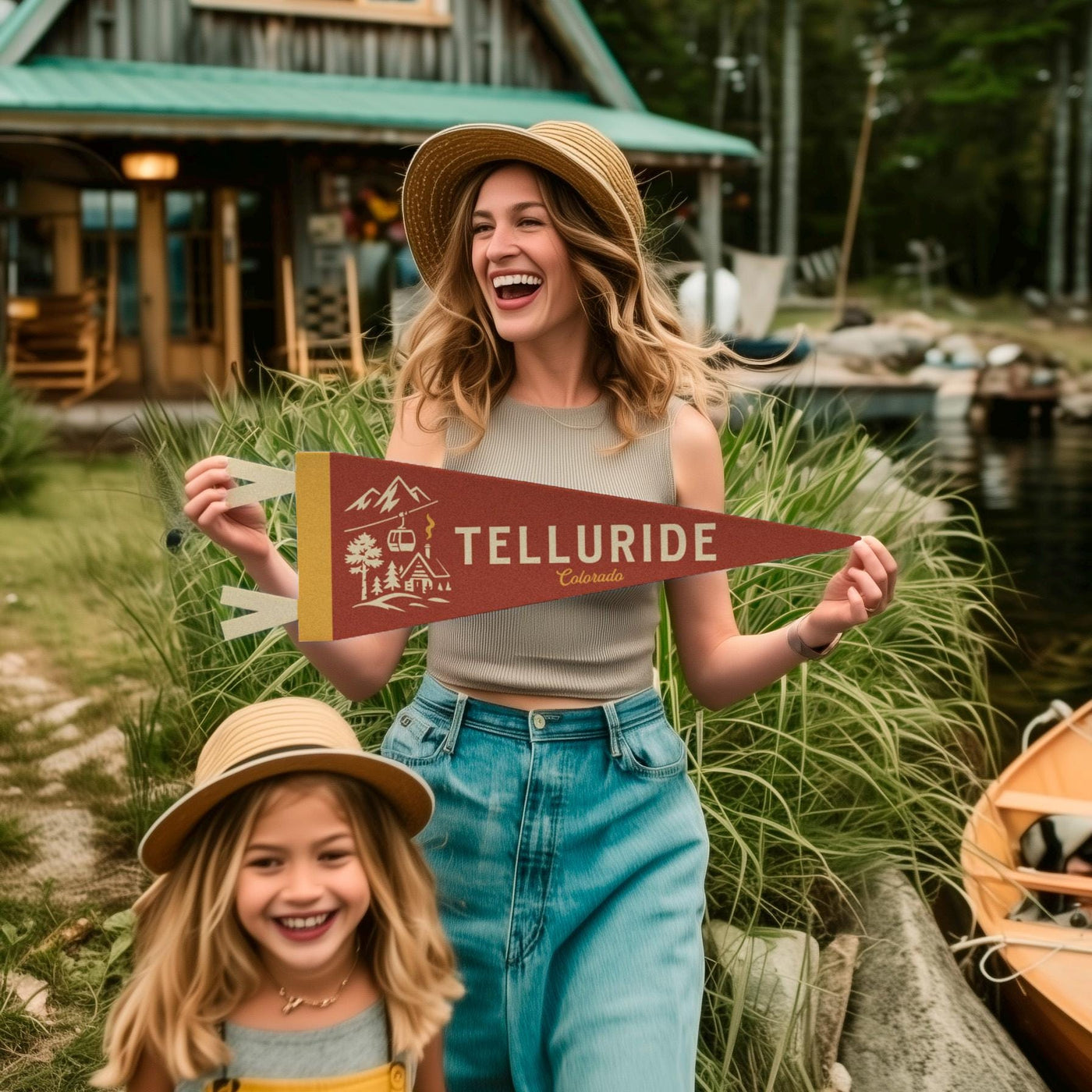 Telluride Colorado Felt Pennant